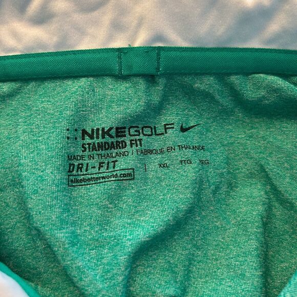 Nike Golf Polo 2XL Men's Green Standard Fit Dri Fit Short Sleeve Athletic‎ Shirt - Picture 3 of 10